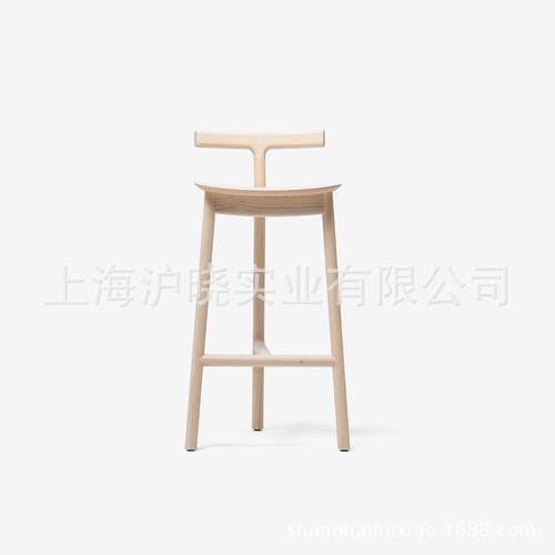 吧台椅实木高脚凳黑胡桃酒吧椅前台高脚椅家用吧台凳商用胡桃木