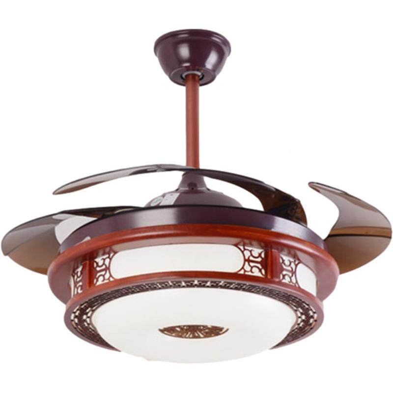 式木中灯艺隐形风扇餐厅吊扇灯客厅灯led中式实灯木静音厂家,家装灯饰光源,风扇灯,淘宝优惠券,粉丝福利购,淘宝优惠卷