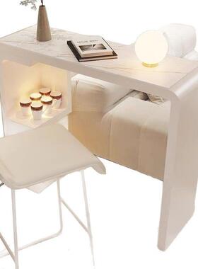 台休闲迷你吧台桌桌家用小吧简约54626岩高脚长板条桌客厅沙发阳