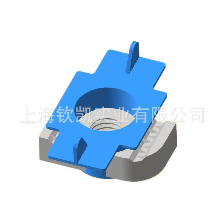 光伏配件抗震支架配件 M10塑翼螺母压块滑块螺母 C型钢弹簧螺母