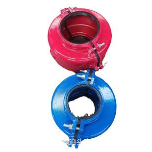 大肚承口哈夫节漏器堵抢球磨铸铁包法兰修哈夫节两片式SGD快速节