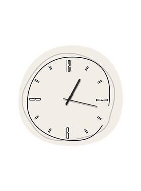 北欧2钟30485D数字挂钟刻度挂钟创意时家用装亚饰钟壁钟克力表静