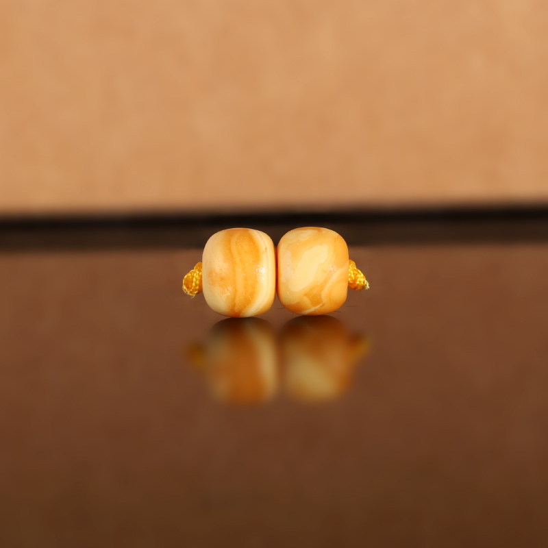 天然俄料老蜡老型散珠DZ16 8.6.x6.9mm 云端古董老蜜蜡配珠隔珠