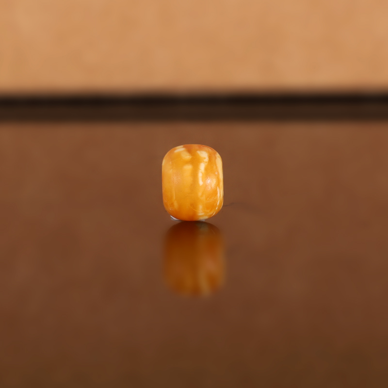 天然俄料老蜡老型散珠LL47 8x6.3mm 云端古董老蜜蜡配珠隔珠