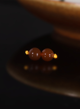 建廷天然新疆且末糖和田玉散珠6mm 麦芽糖羊脂玉配珠隔珠单珠