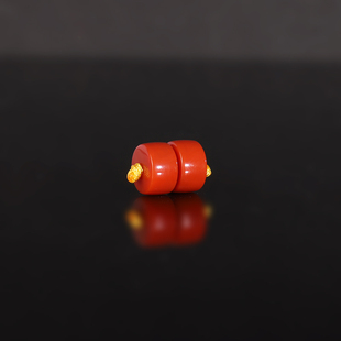 建廷毕业级瓦西南红直切散珠8x5mm 满肉偏红干净南红配珠隔珠