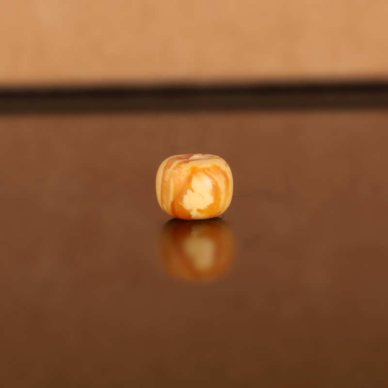 天然俄料老蜡老型散珠LL42 8x6.2mm 云端古董老蜜蜡配珠隔珠