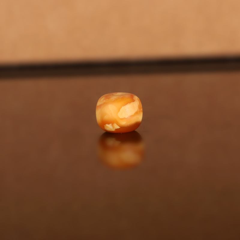 天然俄料老蜡老型散珠LL74 9.3x7.5mm 云端古董老蜜蜡配珠隔珠