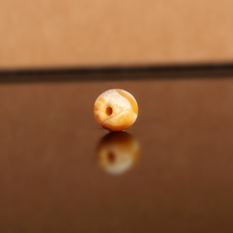 天然俄料老蜡老型散珠LL73 9x7.3mm 云端古董老蜜蜡配珠隔珠