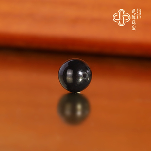 建廷新疆和田玉烟紫10mm 帝王紫散珠 收藏浓烟紫羊脂玉配饰配珠