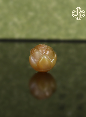 建廷天然盐源玛瑙散珠 莲花珠 10mm 单颗精品 满肉精工配饰配珠