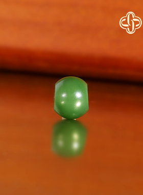 建廷天然俄料碧玉散珠 直径9.5x8mm 哑光和田玉羊脂玉配珠隔珠