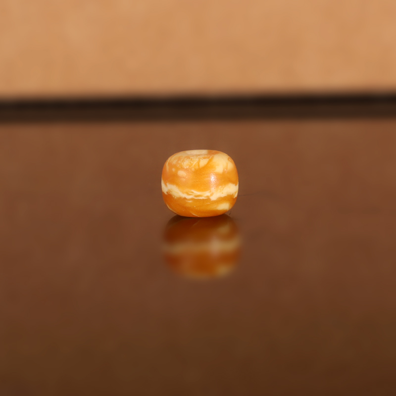 天然俄料老蜡老型散珠LL59 8.8x7.1mm 云端古董老蜜蜡配珠隔珠