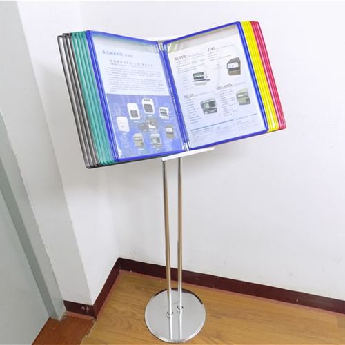 A4落地翻页展示f20页立式多页资料册展示资料文件夹文件架 广告车