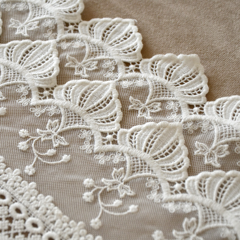 欧式法式美式轻奢风ins白色蕾丝装饰布艺流苏餐桌U电视柜高档桌旗