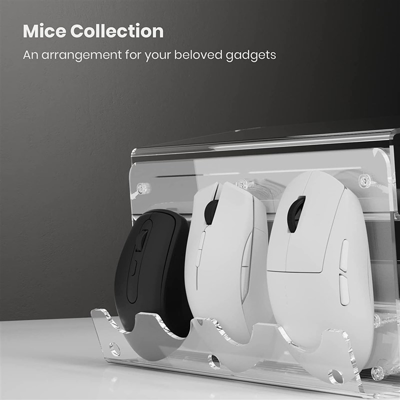 透明3层亚克力键盘展示架桌面A托盘增高倾斜托支架鼠标收纳置物架