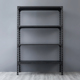 25宽黑色货架家用n阳台置物架多层落地超市展示架铁架角钢置物架