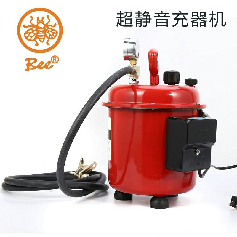 蜜蜂静音充气泵2k20V蓝球足球气球电动车摩拖车自行车汽车打气包