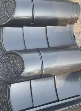 高分子一体瓦彷古瓦青瓦古建瓦中式庭院徽派一体瓦烧结围墙双面瓦