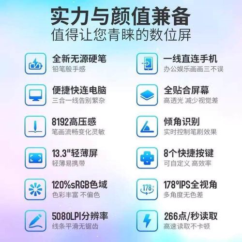 绘王Kamvas13数位屏手绘屏电脑绘画屏绘图屏电子手写屏液晶数位板