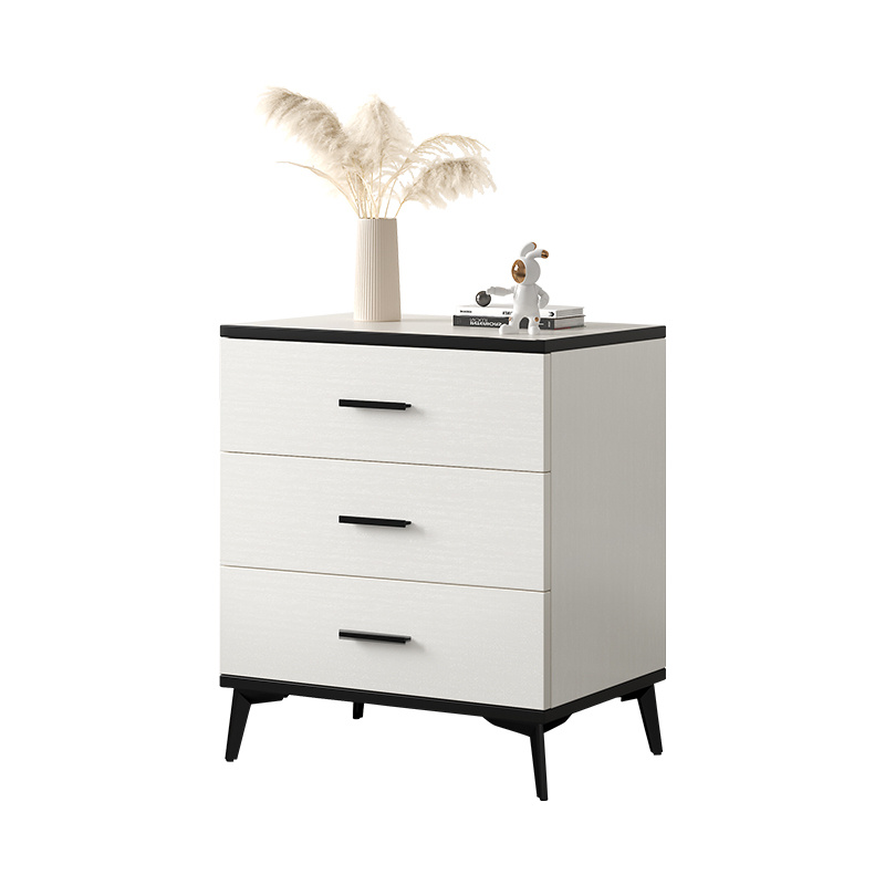 实木五斗柜简约现代卧室储物柜家用客厅收纳柜轻奢黑白整装小斗柜