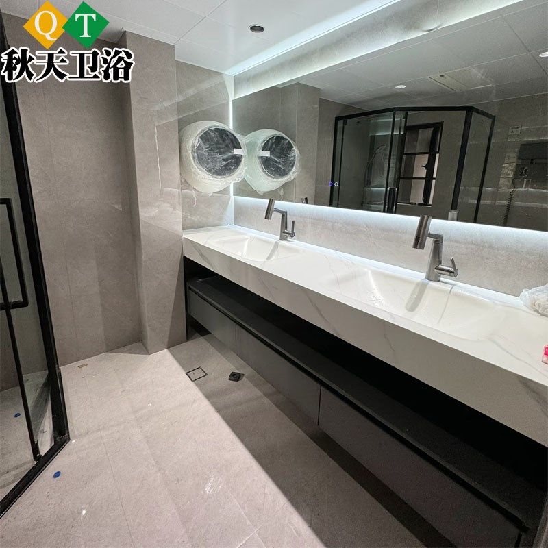 法式覆古轻奢酒店风浴室柜组合岩板无缝盆卫生间洗漱台洗手洗脸盆,家装主材,浴室柜组合,淘宝优惠券,粉丝福利购,淘宝优惠卷