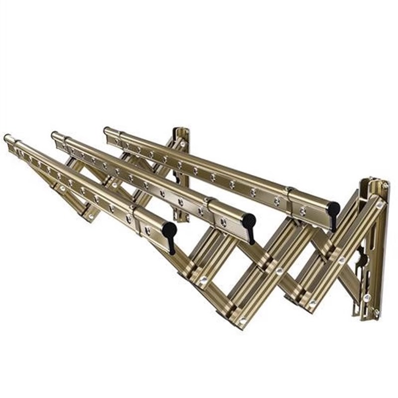 升技阳台伸缩晾衣架户o外折叠晾衣杆家用推拉式窗外室外晒衣架凉