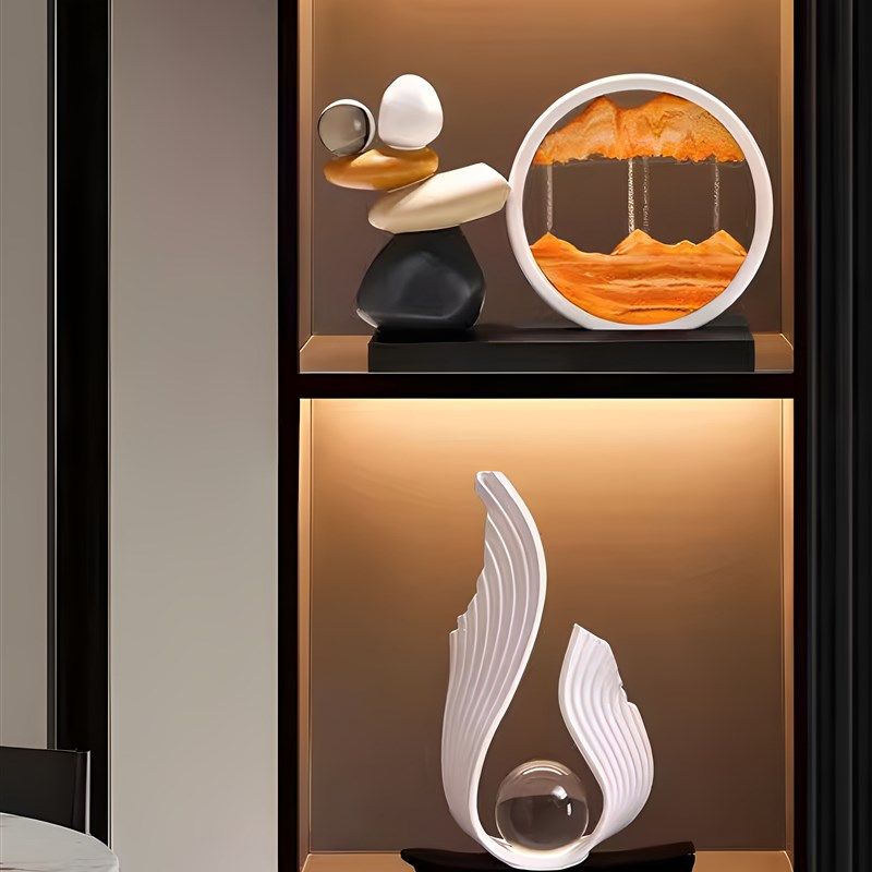 石润流沙画装饰客厅电视柜酒柜入口灯豪华高端装修办公室,家居饰品,装饰摆件,淘宝优惠券,粉丝福利购,淘宝优惠卷