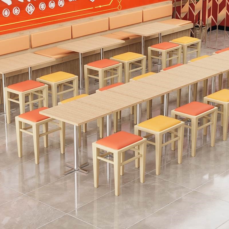 奶茶店桌椅肯德基快餐o圆凳子早餐小吃汉堡面馆米粉店商用餐饮组