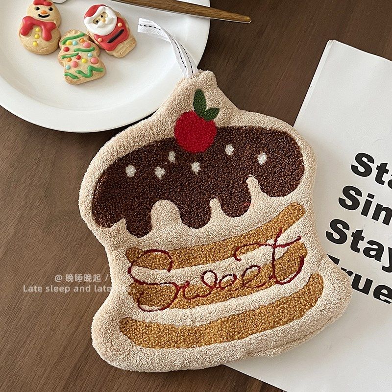 可爱蛋糕擦手巾挂式吸水方巾卫生间洗手毛巾不发臭搽手帕厨房抹布,家庭/个人清洁工具,厨房擦手巾,淘宝优惠券,粉丝福利购,淘宝优惠卷