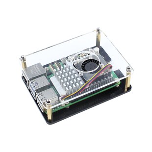 树莓派5代 5B/4B/3B+ 集群散热外壳 可堆叠亚克力保护壳支架盒子