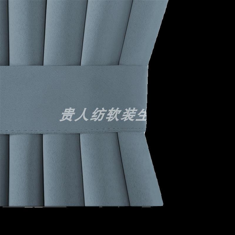 加厚素色法式半门帘布穿杆隔热遮B光玻璃门窗遮挡帘成品窗帘硼砂