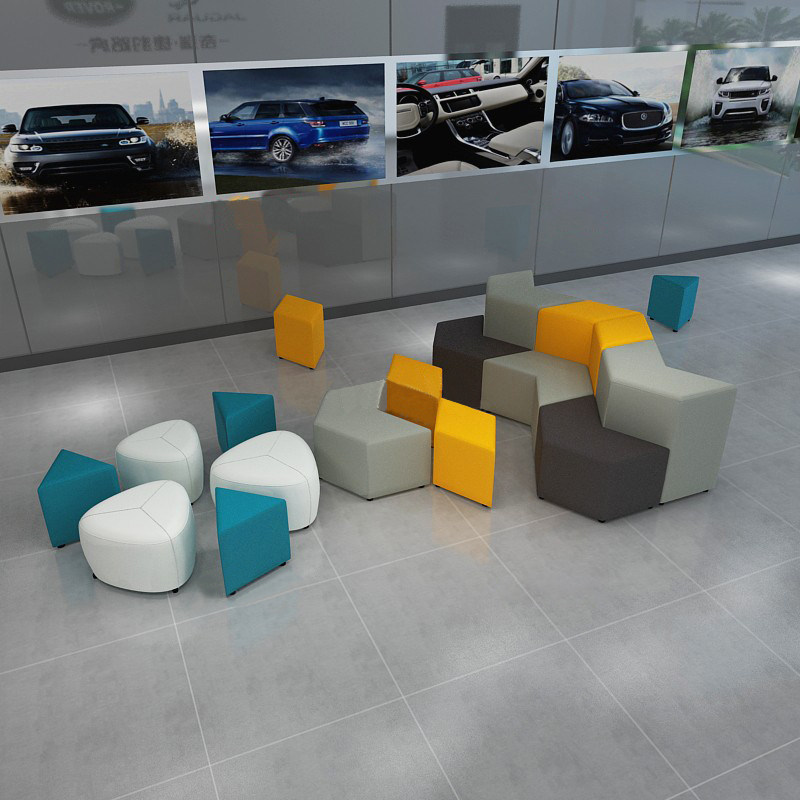 幼儿园早教中心培训机构异形商场琴行大厅休息区办公室创意沙发凳