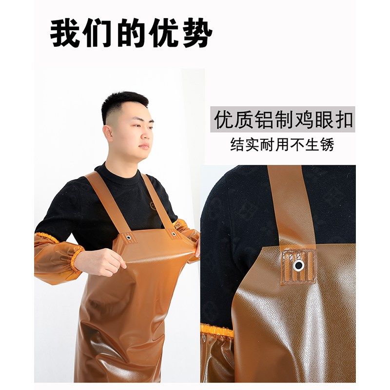 加厚牛筋双肩背带围裙男防水防油污厨房杀鱼水产酒店工作服女围腰,家庭/个人清洁工具,围裙,淘宝优惠券,粉丝福利购,淘宝优惠卷