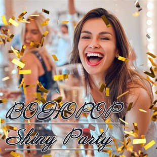 节日生日派对金色亮片五彩纸屑烟花大炮