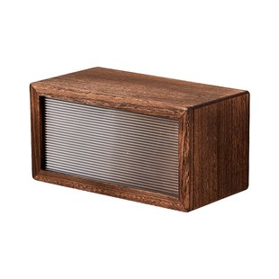 实木卫生间擦手纸盒壁挂式免打孔防尘纸巾盒厕纸盒卫生纸置物架子