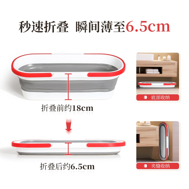可折叠平板拖把桶长方形r家用拖地桶洗拖布挤水桶洗车单水桶拖把
