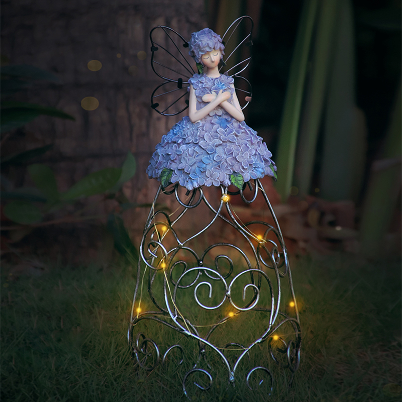 花仙子摆件铁艺爬藤架花架户外阳台庭院花盆植物支撑W杆室外小夜