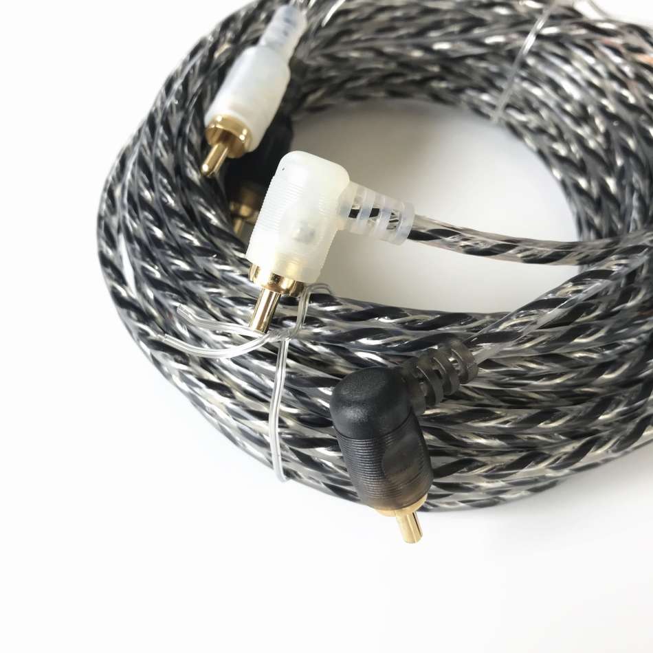 汽车音响改装车载功放低音炮专用线材纯铜5米音频信号RCA线