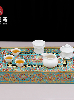 速发茶盘家用202公新款高端托盘室几套装办2茶客厅摆件小型潮汕茶