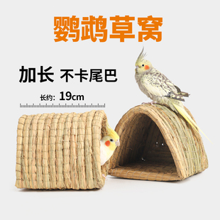 速发玄凤鸡皮鹦鹉专用鸟用草窝保暖鸽窝子芦丁虎大号兔子用品鸟巢