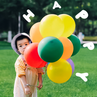 速发户外彩照气球草景装饰场地布置儿童男孩宝宝拍色道具
