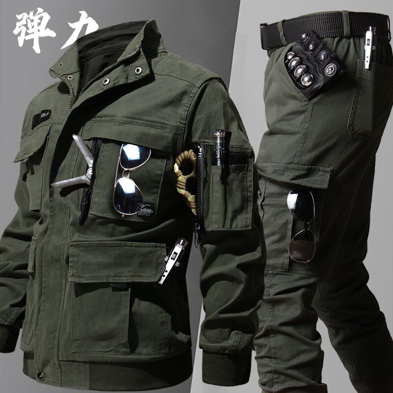 速发电焊工防烫耐磨劳外工作服纯棉力弹高端迷彩服男款保套套装