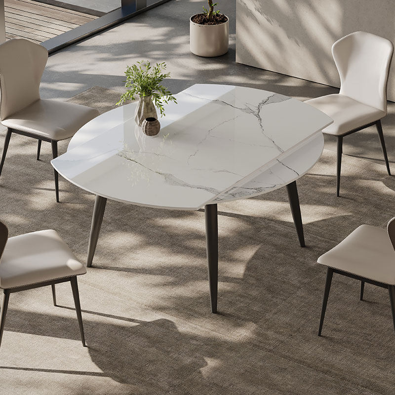 速发可伸组岩板餐桌两缩合简约家用小户型折叠椅用可变方圆桌饭桌,住宅家具,岩板餐桌,淘宝优惠券,粉丝福利购,淘宝优惠卷