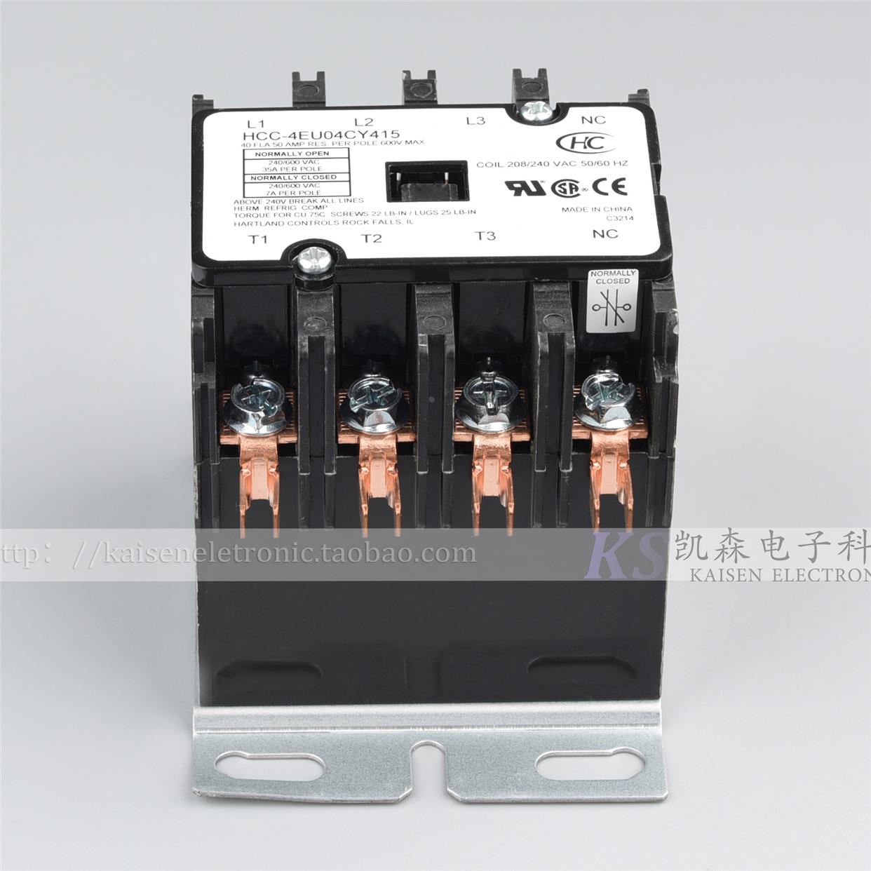 208V-240V 40A HCC-4EU04CY Hartland Controls三开一闭 接触器