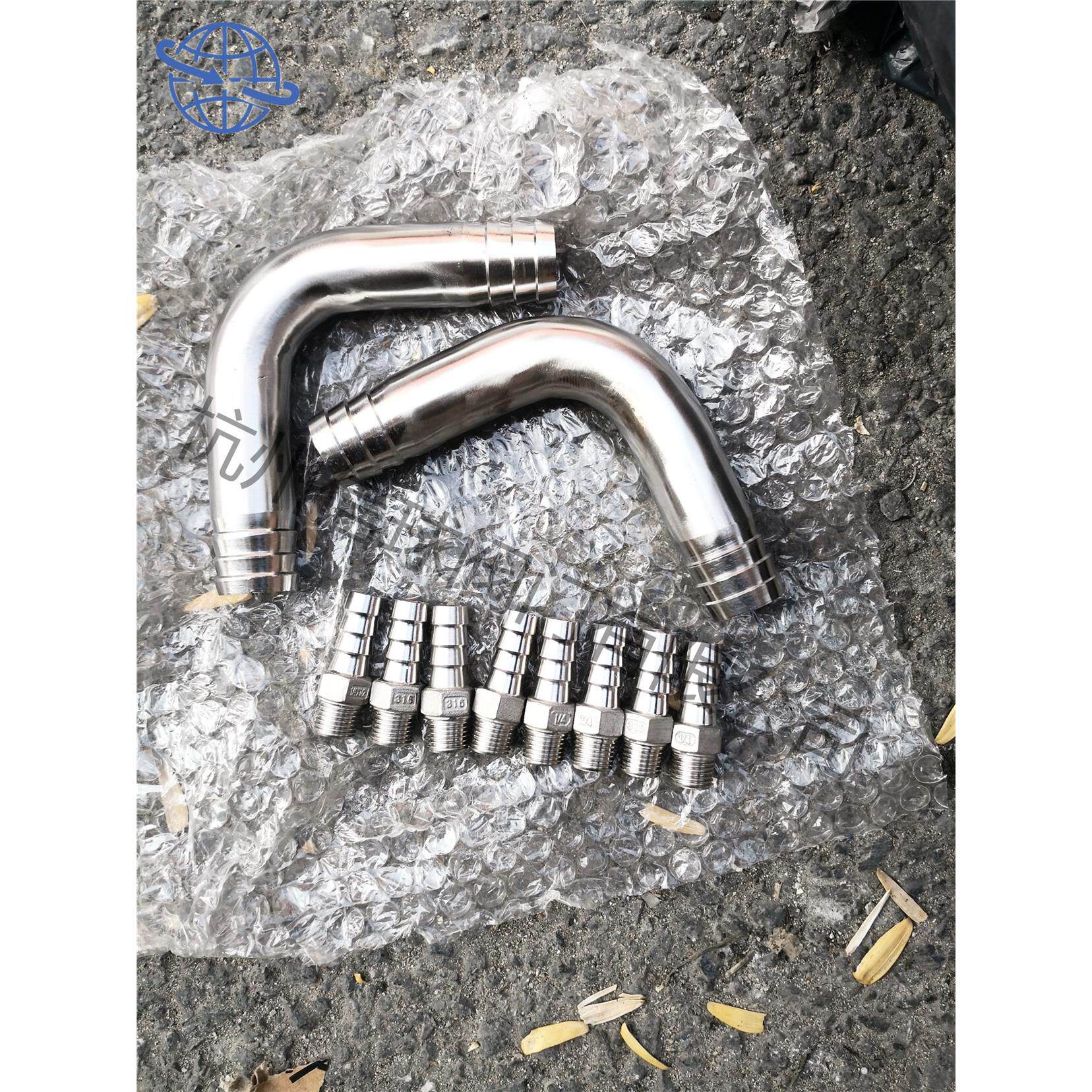 不锈钢304/316宝塔弯头皮管直角九十度四十五度90/45度弯头大月弯