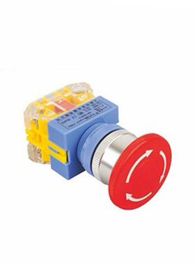 一佳急停按钮开关Y090 LAY37-11ZS蘑菇头紧急自锁推锁旋放钮22mm