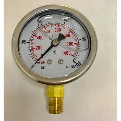 NY-68 0-1500PSI 0-100BAR 外壳背后61MM 前68MM 耐震充油压力表