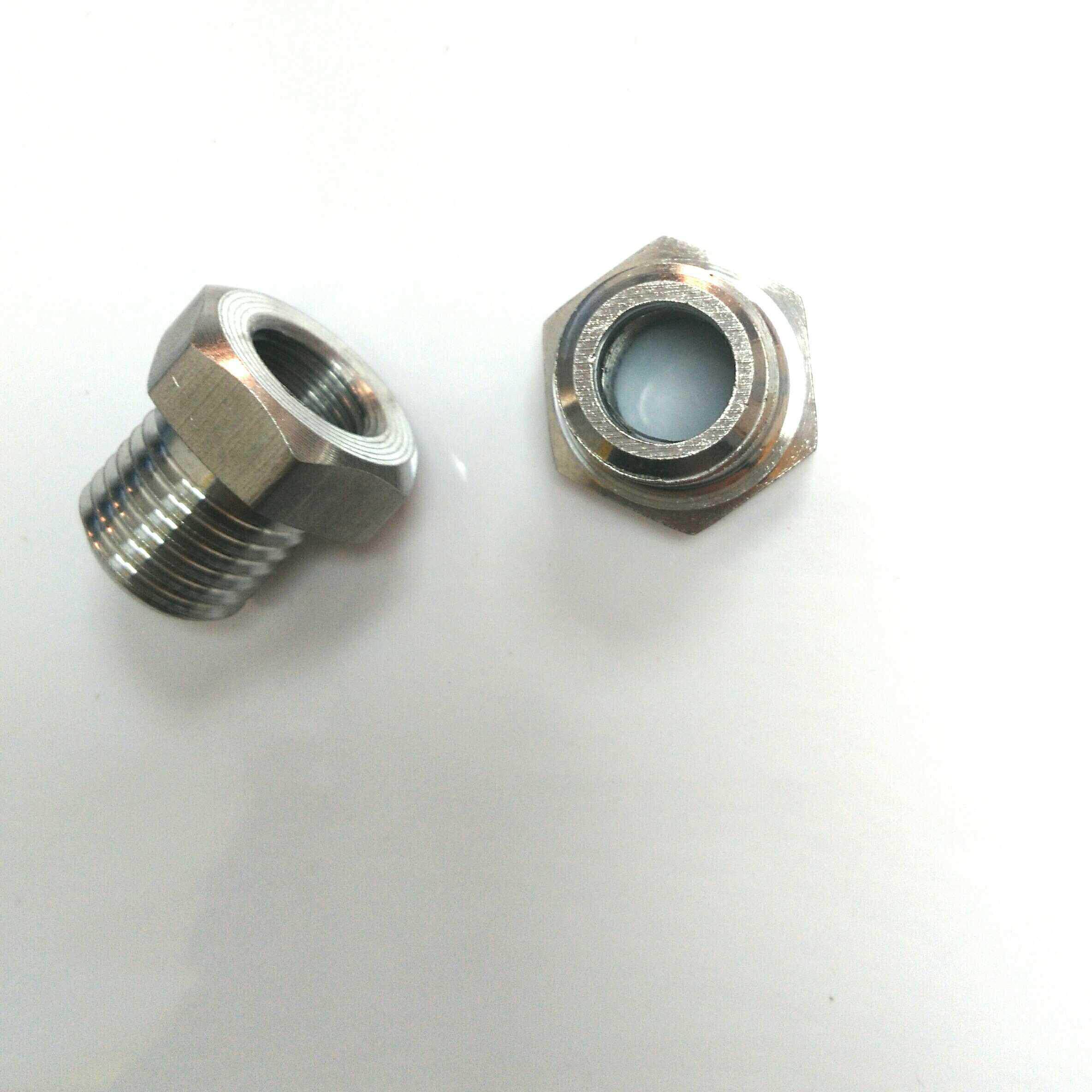 不锈钢转接头 内螺纹m10X1.0 外螺纹2分 不锈钢补芯 m10*1-G1/4