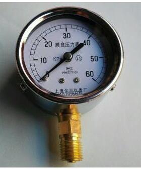 上海仪川仪表厂 膜盒压力表 ye-60   ye60 ye-60 0-60kpa 64mm